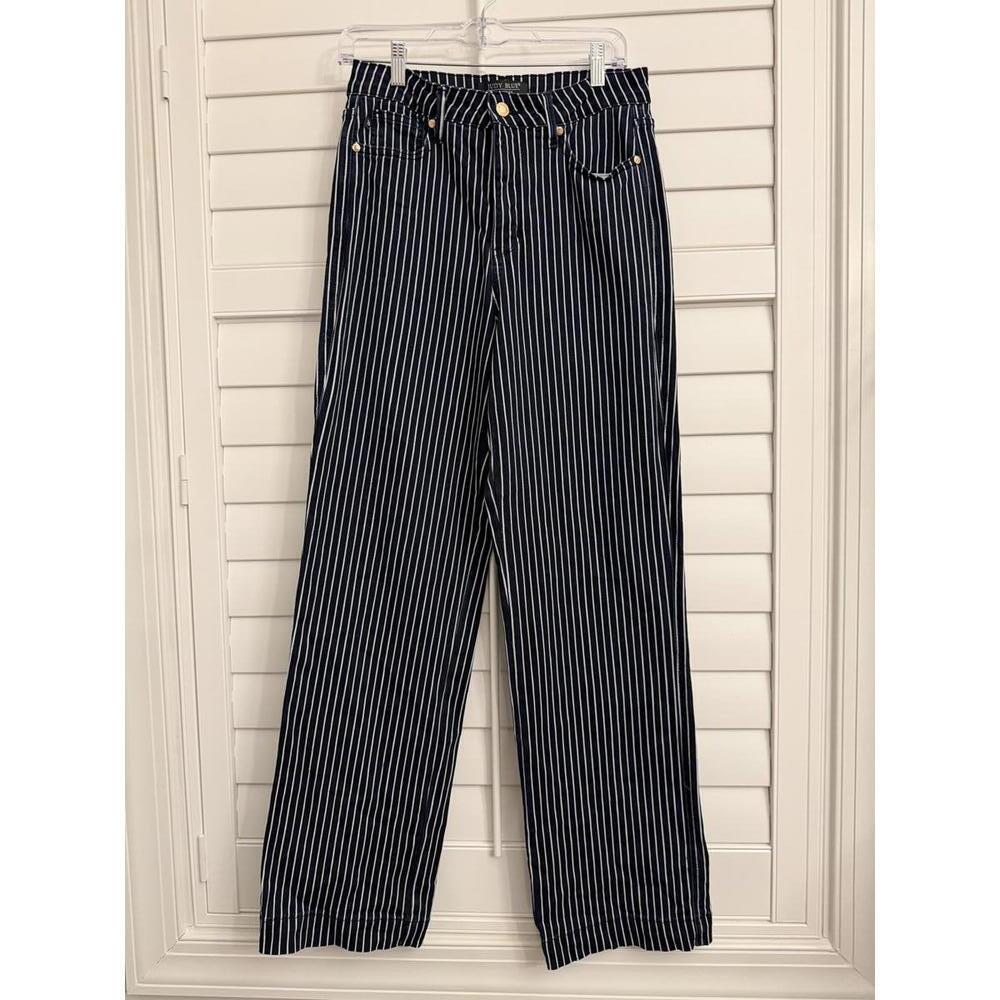 Judy Blue Tummy Control‎ straight leg striped jeans size 9/29